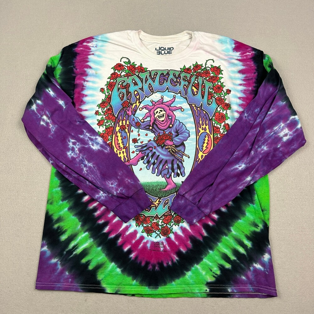 Liquid Blue Shirt Men Extra Large Purple Tie Dye Grateful Dead Seasons Dead XL